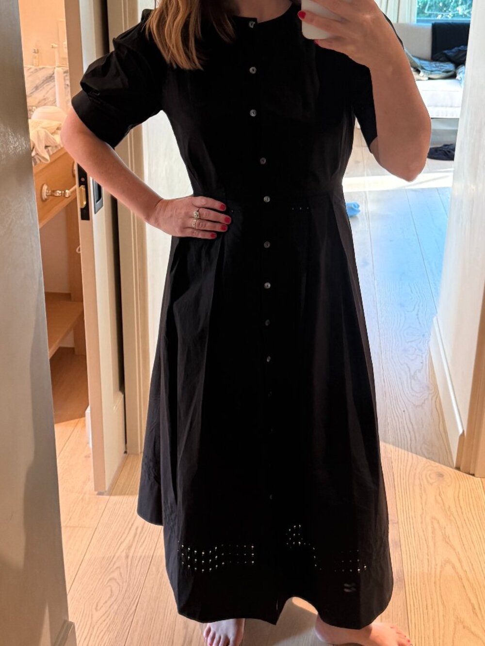 Jenni Kayne Black Dress with Cutout Details